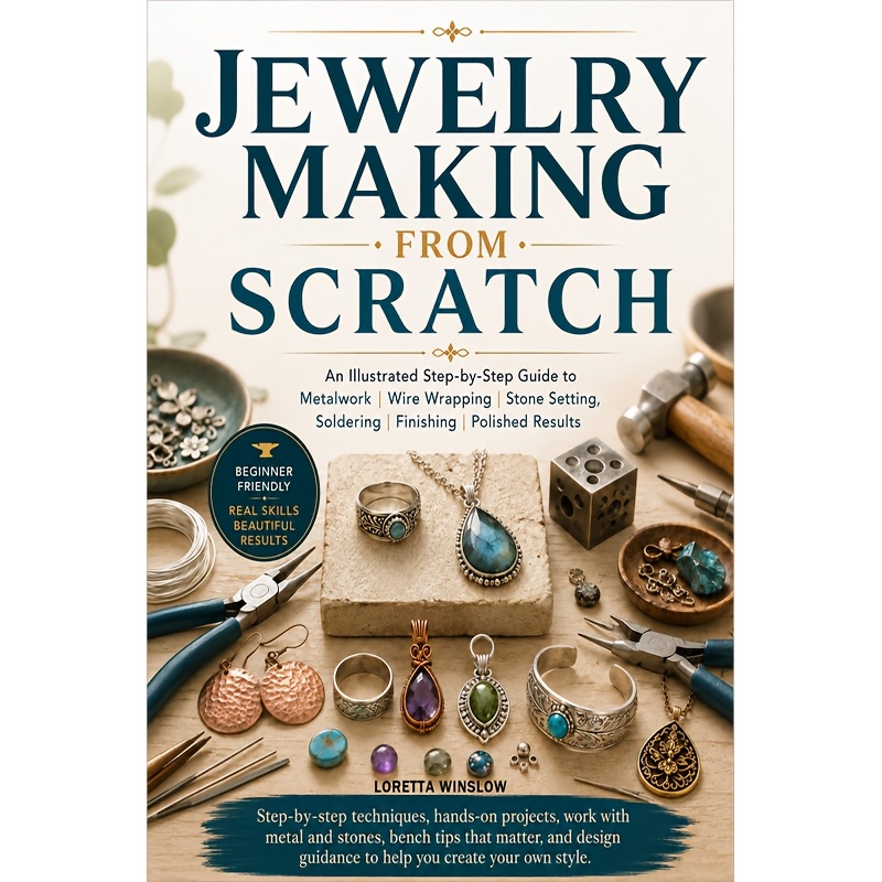 TEMU Jewelry Making Mastery For Beginners: An Illustrated Guide To Metalwork, Wire Wrapping, Stone Setting, Soldering, Finishing, And Designing