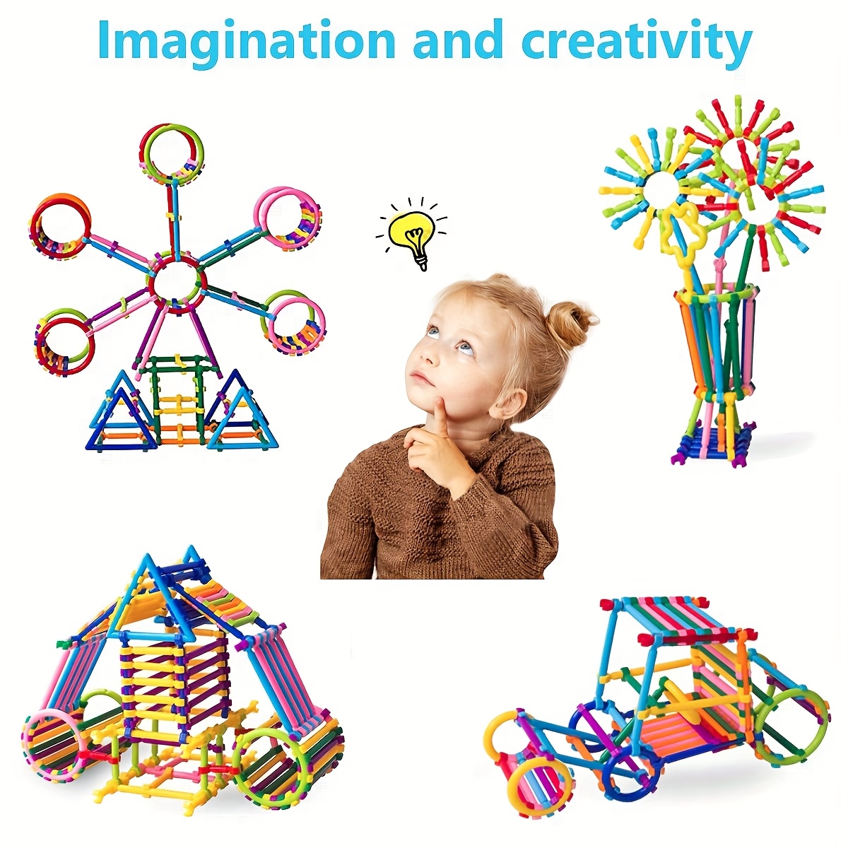 100-Pcs Magic Wand Building Blocks, STEM Toy Set
