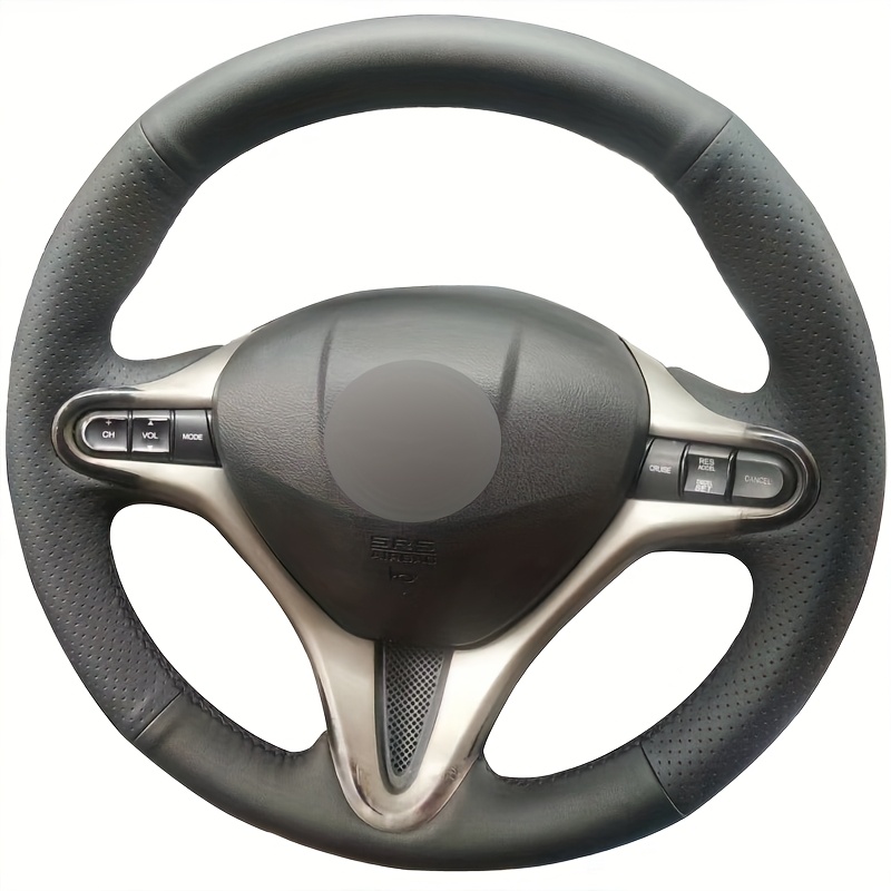 TEMU Handgenaaide Stuurhoes Geschikt voor Auto Ultra-Zachte Microvezel Comfortabel Gevoel Alle Seizoenen voor