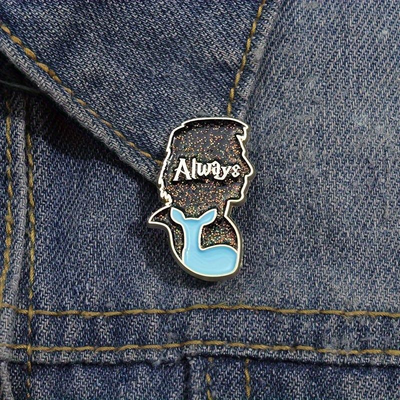 

Creative "always" Magical World Baked Paint Metal Brooches, Men's Badge Accessories