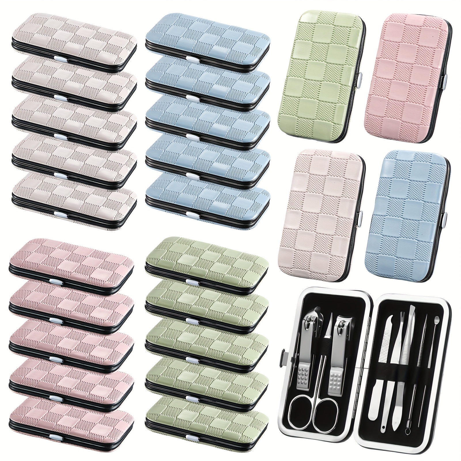 Temu – TEMU 24 Sets Manicure Pedicure Bulk Gifts Professional Nail Care Gifts, Travel Nail Clippers Kit 8 In 1 Pedicure Set With Case Portable Grooming Kits