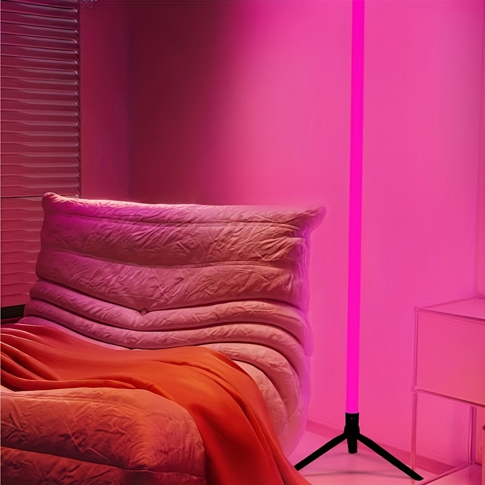 1 шт., rgb многоцветная регулируемая led напольная лампа с usb-питанием, инфракрасным датчиком и функцией синхронизации с музыкой,   для танцевальных залов, игровых комнат, семейных встреч, праздничного декора гостиной, рождественских украшений – отличный подарок друзьям на рождество Детали 3