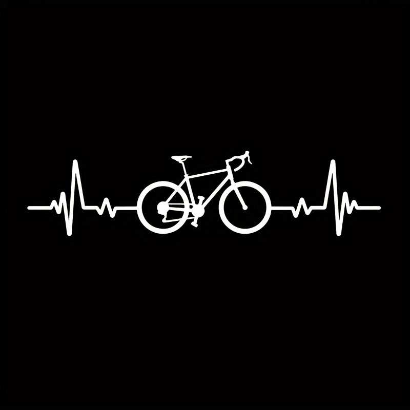 Bicycle Heartbeat Car Sticker For Laptop Truck Wall
