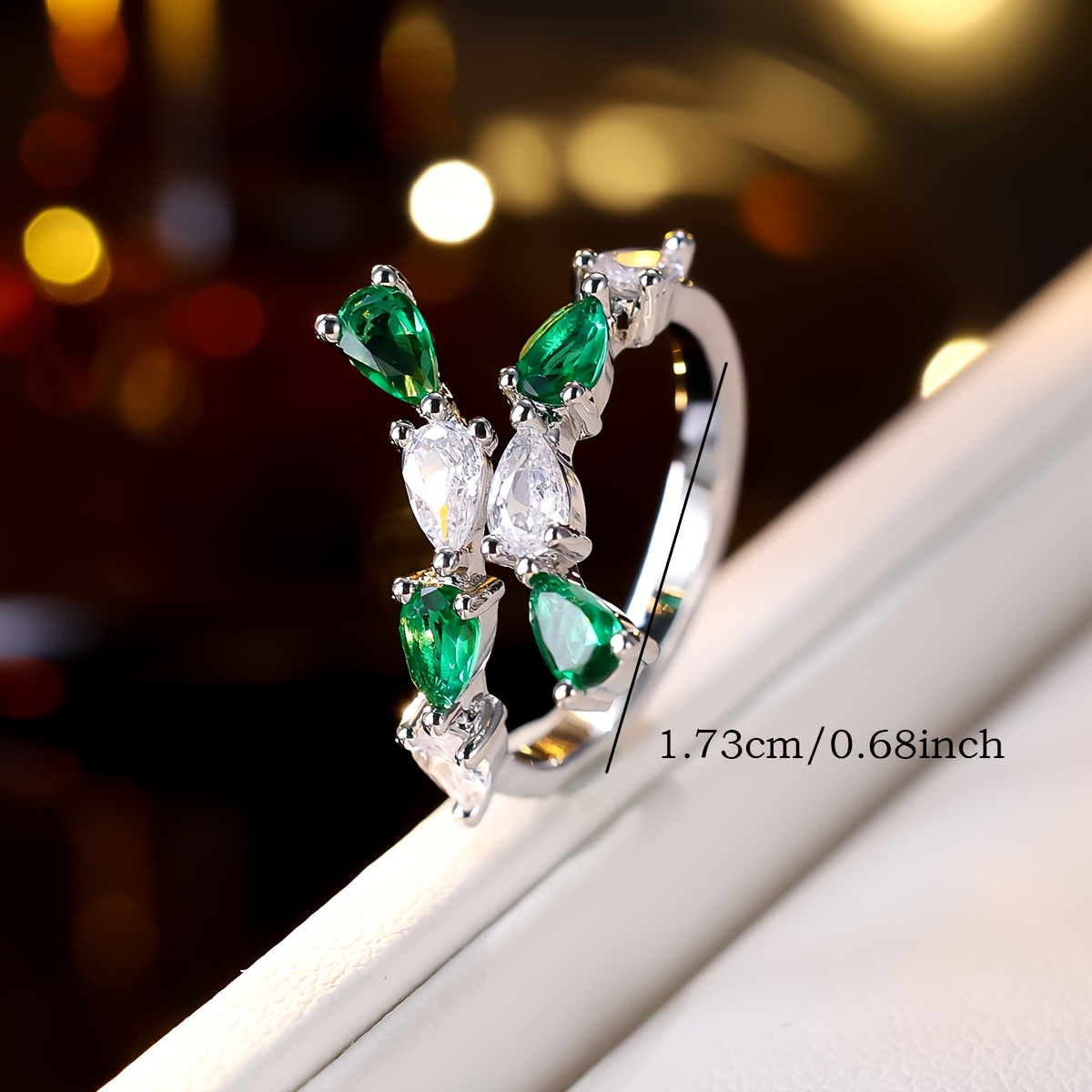 Women's Light Luxury Cross-Open Statement Ring, Versatile Design