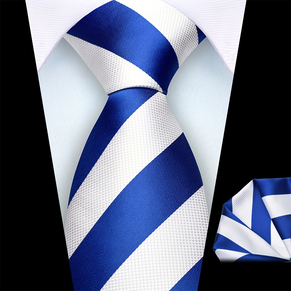 TEMU 2pcs/set 8cm Wide Pattern Tie Set For Men, High-quality Classic Business Tie Set, Men's Wedding Accessories, Family Gift, Christmas Gift, Party
