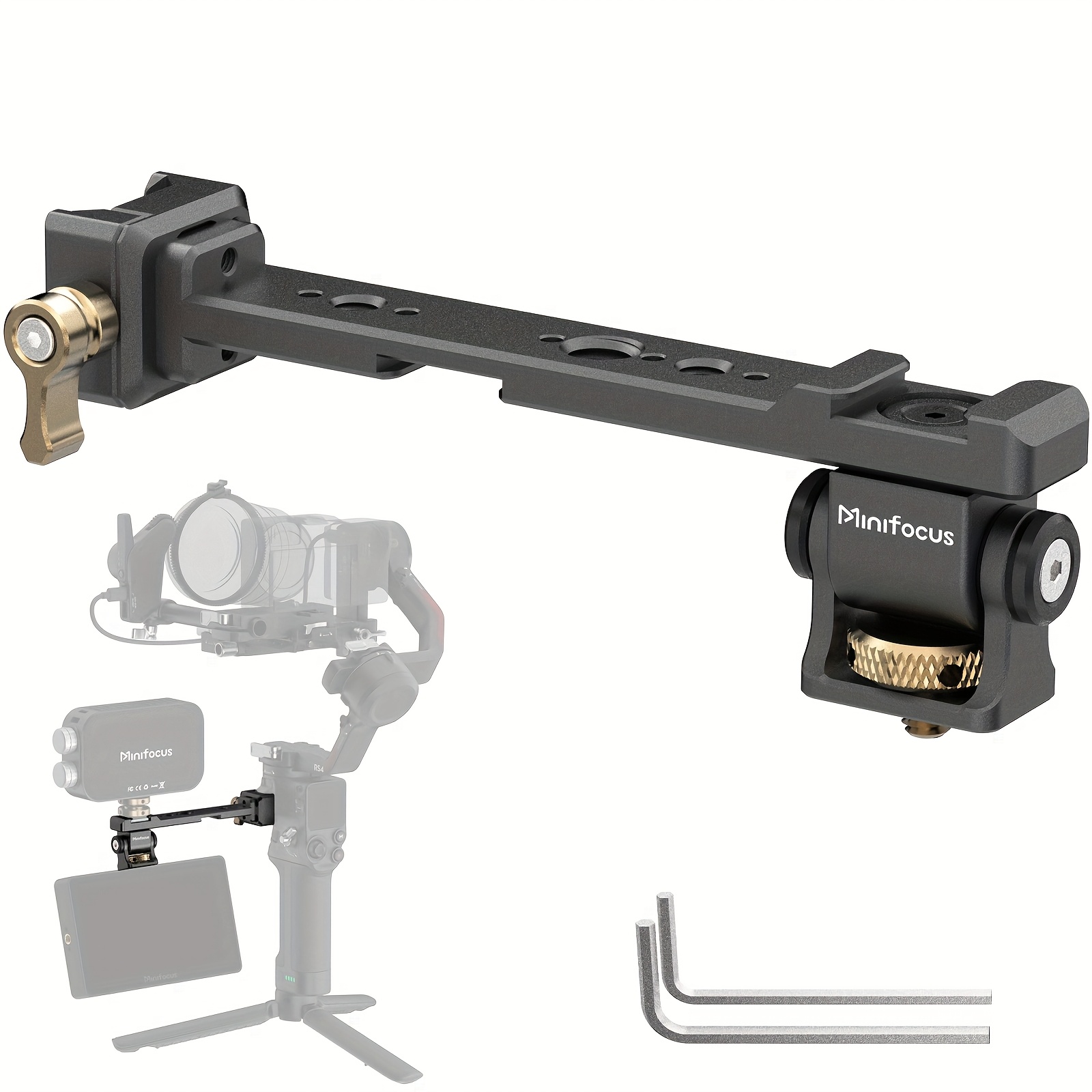 adjustable camera monitor mount   release   clamp cold shoe mount 360 rotatable field gimbal monitor holder for   4 mini       2 rsc 2       3 mini gimbal Product details 9