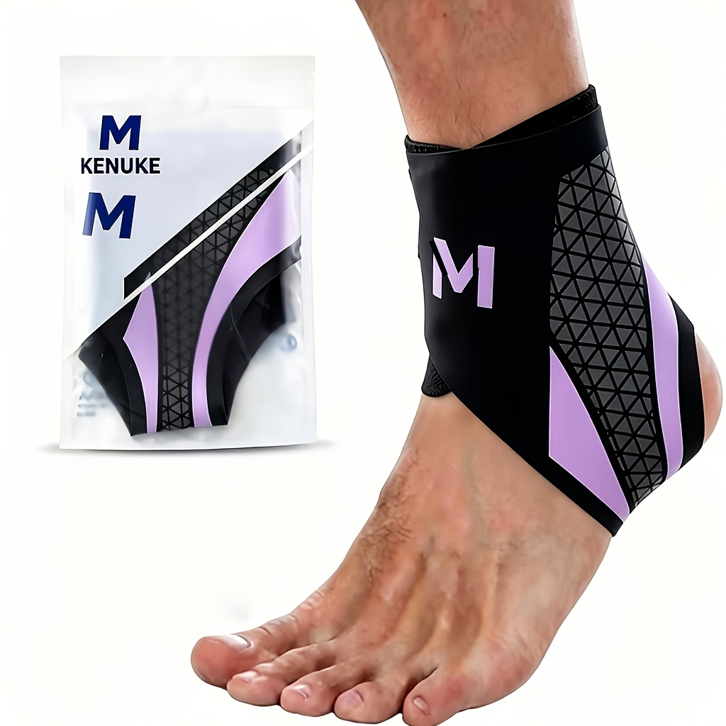 TEMU 1 High-quality Adjustable Compression Ankle Support. Breathable And Sweat-absorbing Ankle Support Sock, Professional Lightweight Ankle Brace,