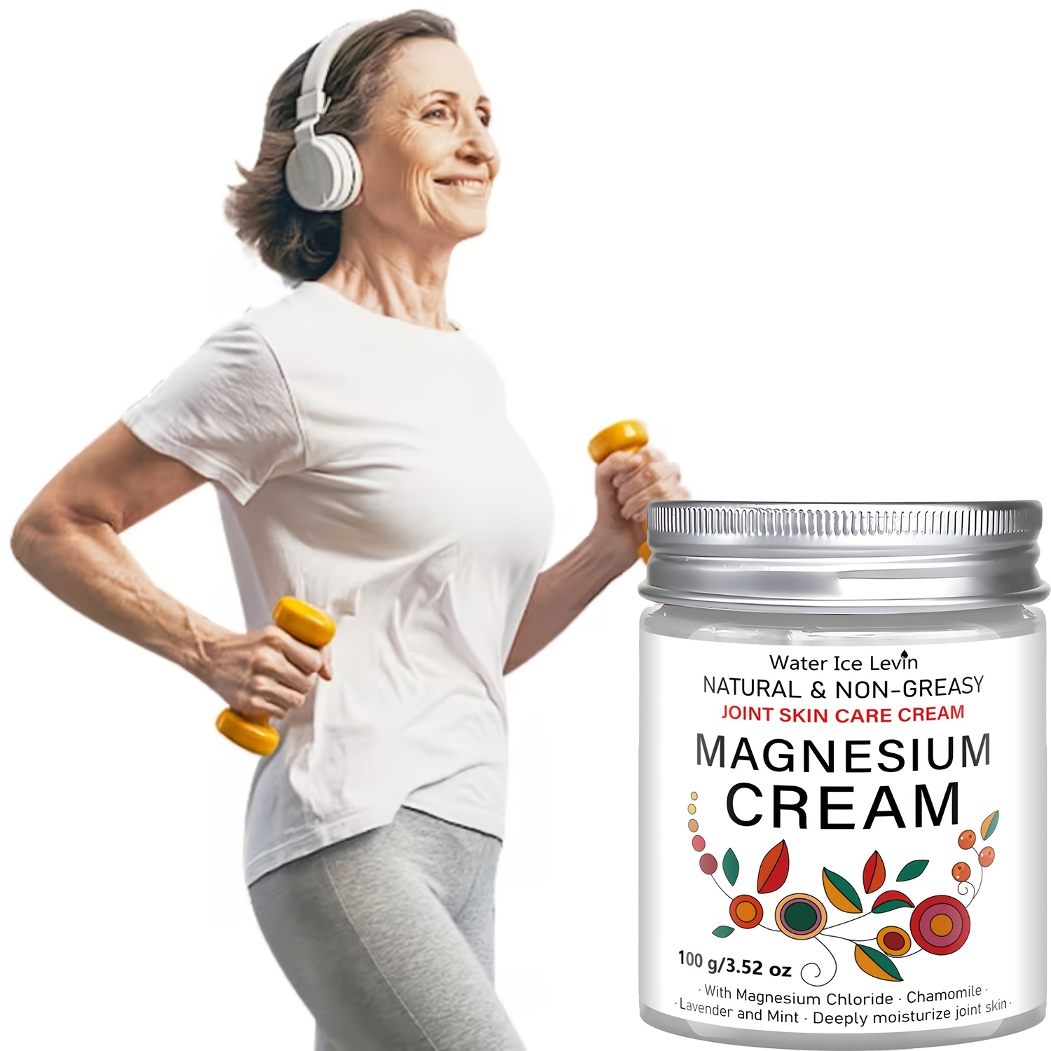 magnesium joint muscle massage cream 72 hour deep moisturizingjoint   with chamomile shea lavender easilyabsorbed non greasy convenient packaging travelfriendly design shea moisturizing balm skincare routine