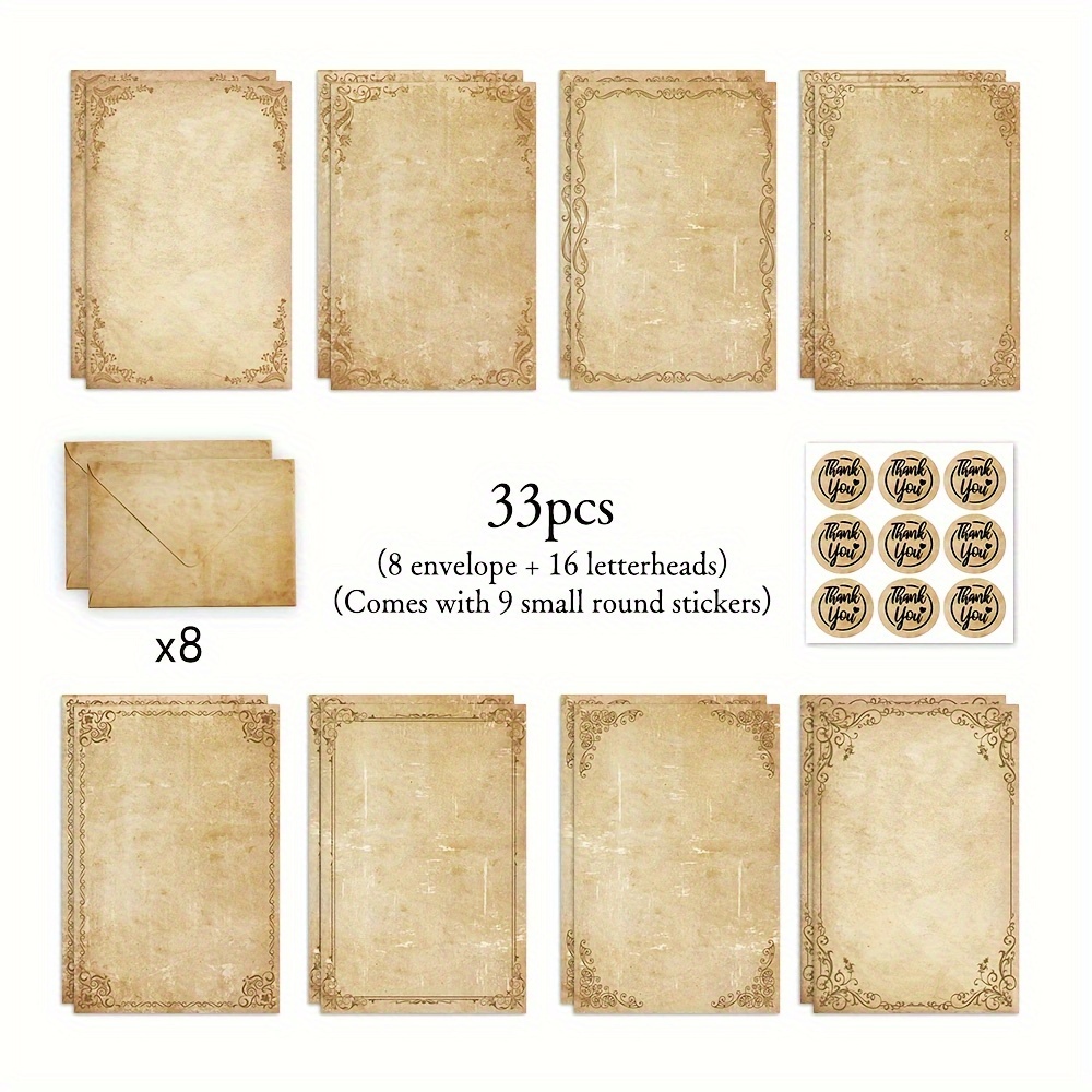 

33pcs/set, And , 8 Styles, Kraft , , , And , , Decorating , 1