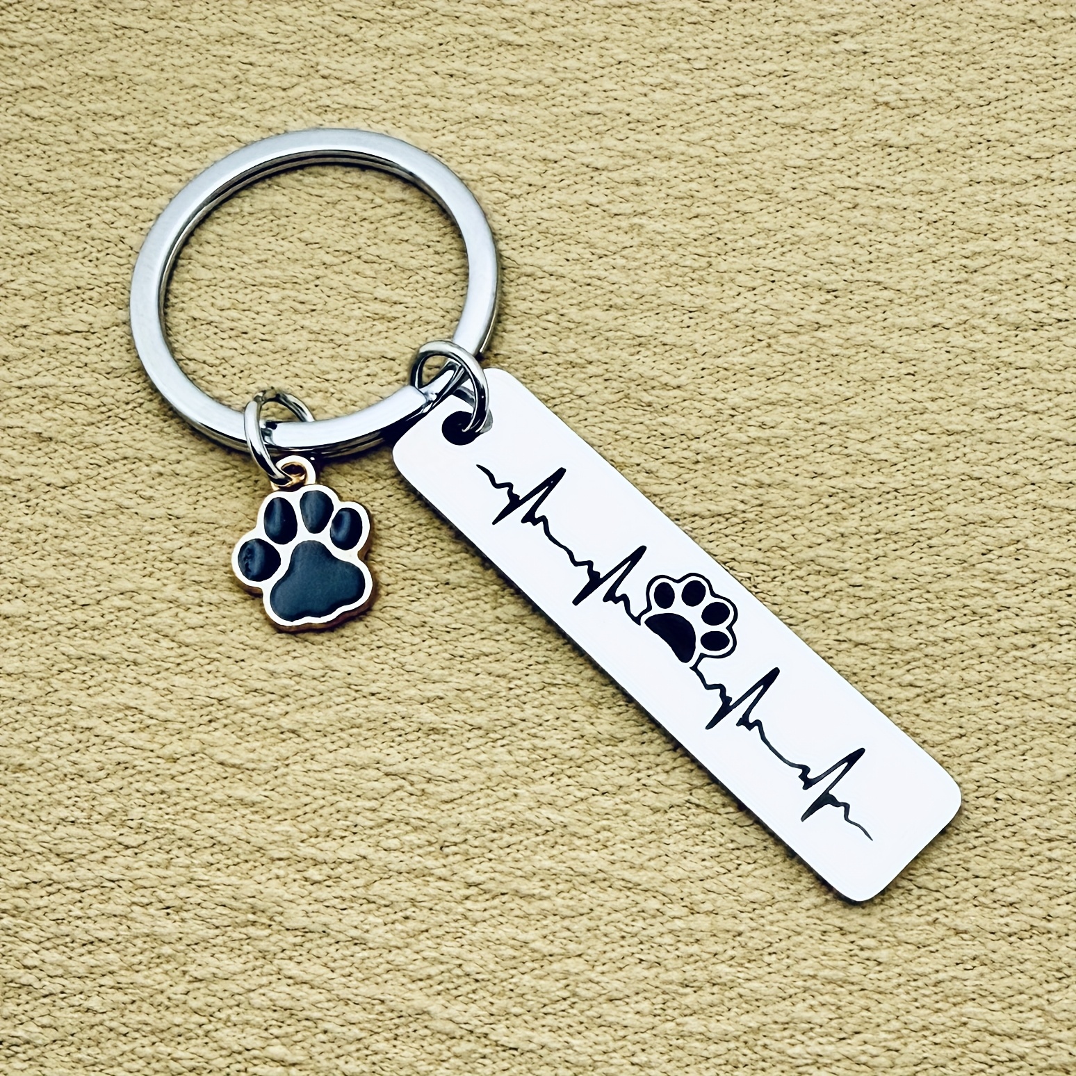 TEMU 1pc, Stainless Steel Keychain, And Design, Durable Christmas, Thanksgiving And Easter Gift For Owners, Unisex Holiday Present, Fun Pattern, Gift