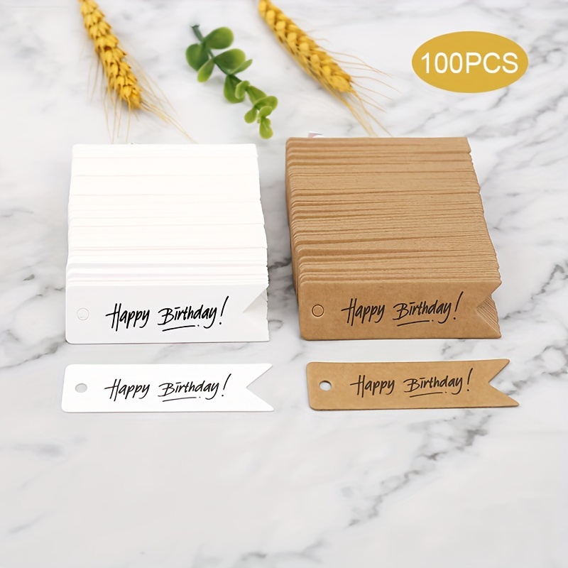 

100pcs Gift Tags - Kraft Paper Hanging Cards For Party Favors, Gifts & Decorations, Ideal For Anyone