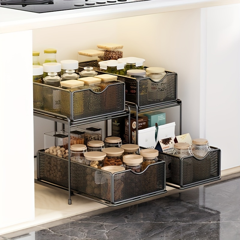 

2- Steel -out Organizer - Sliding For & Bathroom Cabinets,