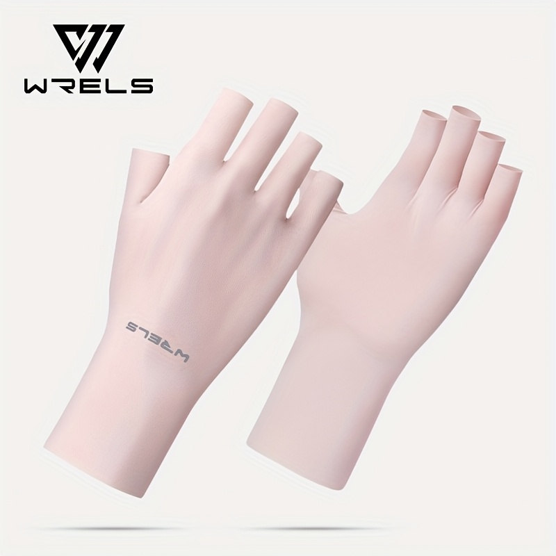 TEMU 1 Pair, Wrels Outdoor Gloves, Breathable And Comfortable, Thin Elastic Cycling Half-finger Gloves, Perfect For Outdoor Activities Fishing And