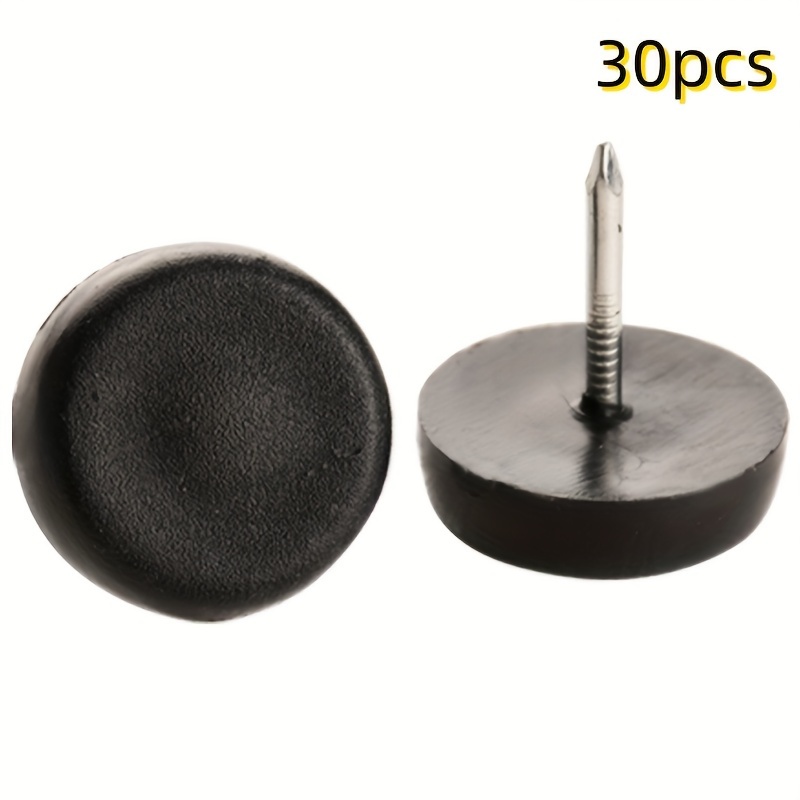 30pcs Foot Nail Hardwood Floor Furniture Slider, Chair Leg Floor Protector Nylon Slider For Moving Furniture Table Leg Slider, Chair Sofa Cabinet Furniture Leg Protection Device 18mm Furniture Pad