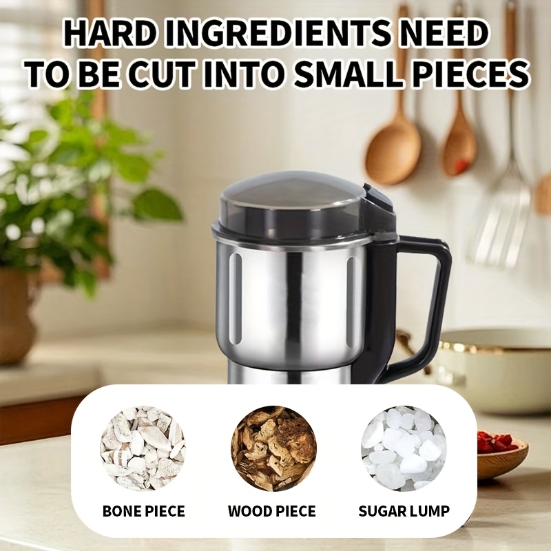 [Electric Grinder] 1 Large Multifunctional Electric Grinder, American Plug, Whole Grains Milling Machine, Which Can Grind Ingredients/Coffee Beans/Seasonings, Etc., Suitable For Home Kitchens (Not Wet Grinding)