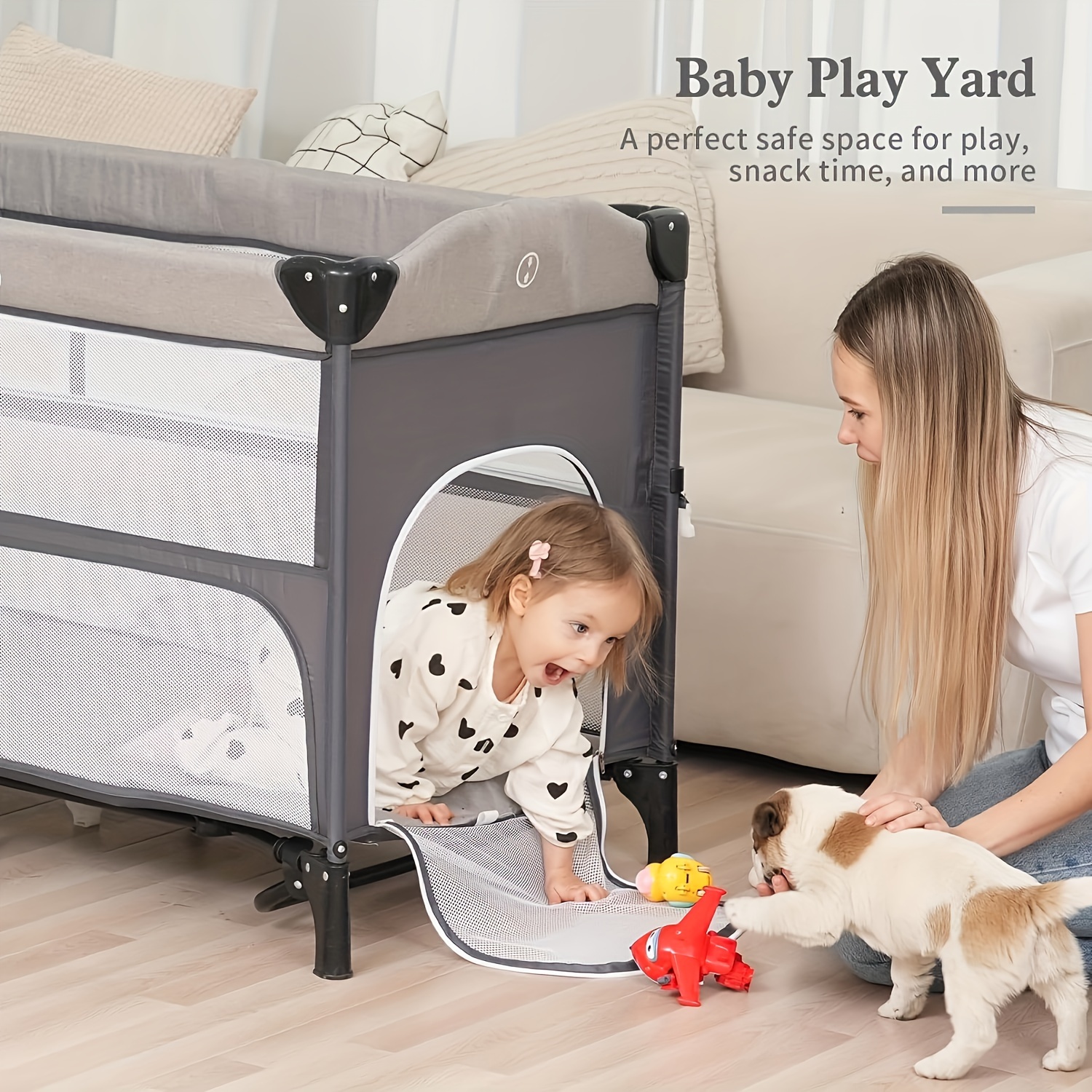 5in1 Baby Bassinet SleeperBeside Crib With Diaper Changer Mattress Storage& Foldable Bassinet. The Product Weighs 12 Kg. The Upper Bunk Has A Weight Limit Of 15 Pounds For Infants, While The Lower Bunk Has A Weight Limit Of 50 Pounds For Infants.Gra