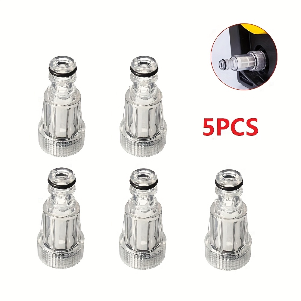 5pcs 175psi High-pressure Washer Water Filter, Car Wash Water Connector, Suitable For -k7 High-pressure Washers