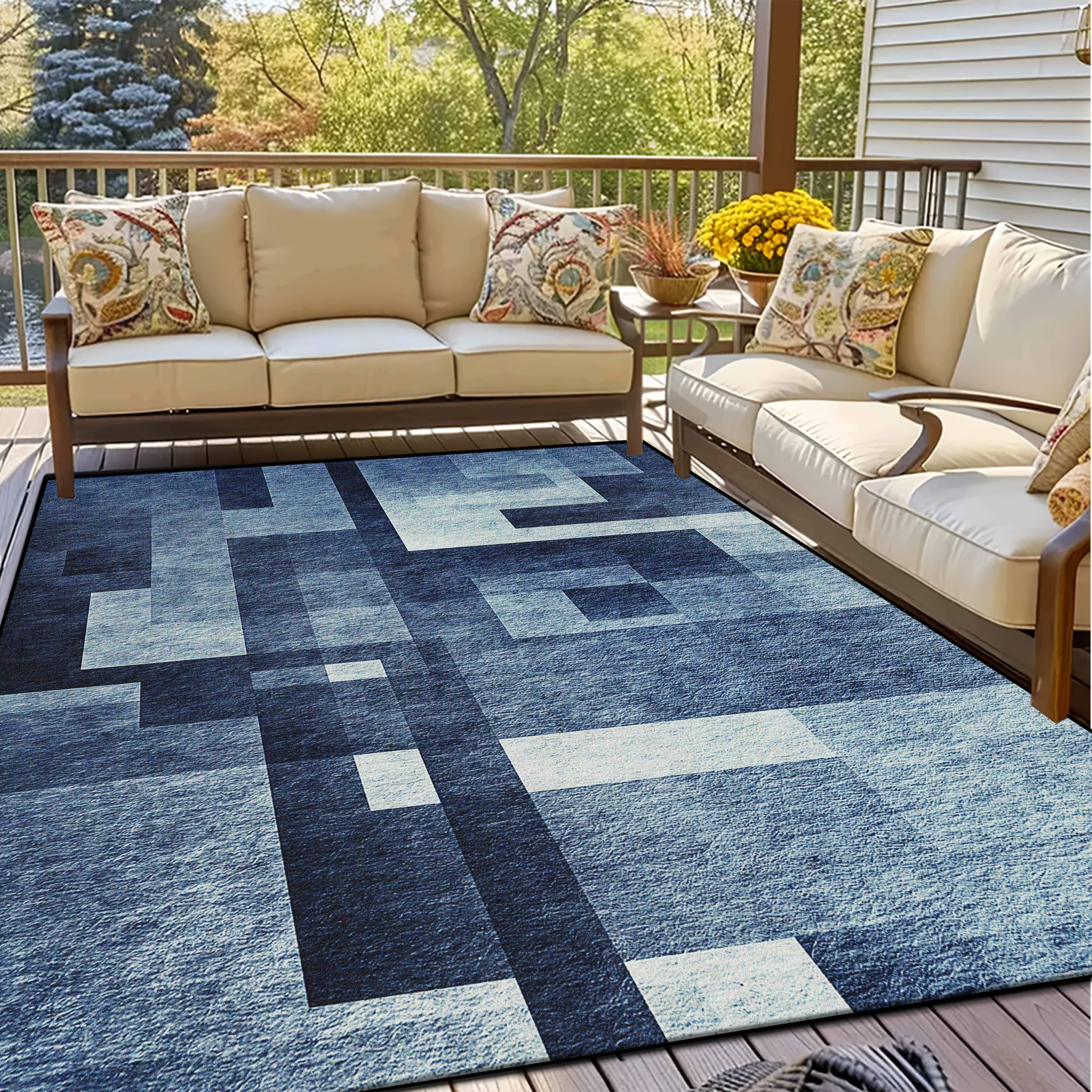 TEMU [velvet] 1pc, Geometric Decor Aesthetic Special Carpet, Exquisite Comfortable Polyester Room Rug, Practical Easy- Washable Room Entrance Carpet,