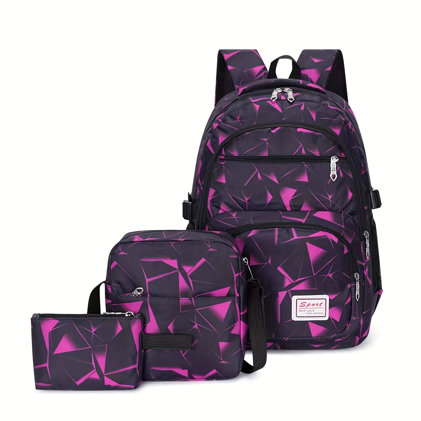 Pink and Purple Women\'s Backpack INTENSE Intense Pink and Purple backpack | eBay main image 2
