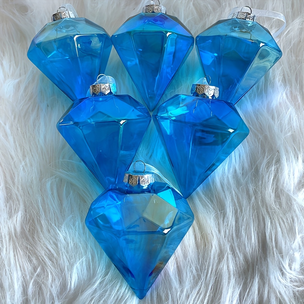 TEMU 6pcs Christmas Colorful Diamond Christmas Hanging Balls Christmas Tree Decorations Party Party Christmas Decoration Gifts