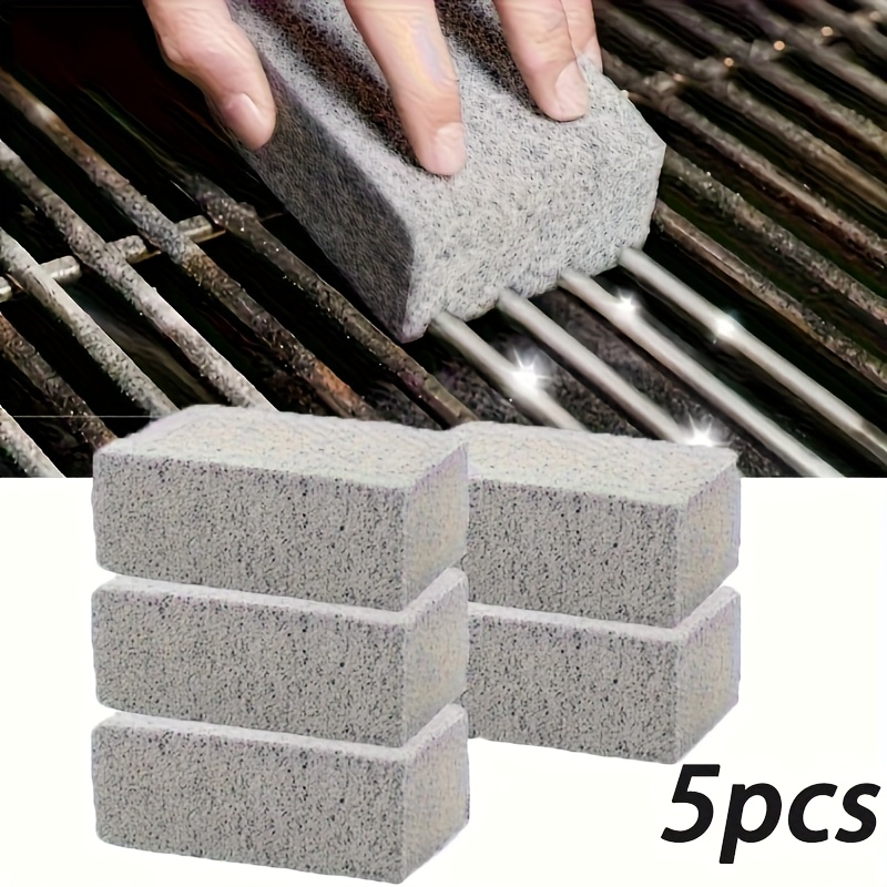 Image of 5pcs Portable Grill Cleaning Brush: Heavy Duty Scraper For Grease And Residue, Heat Resistant Bristles With Non-slip Grips - Perfect For Camping, Picnic, Picnic And Backyard Barbecue Maintenance