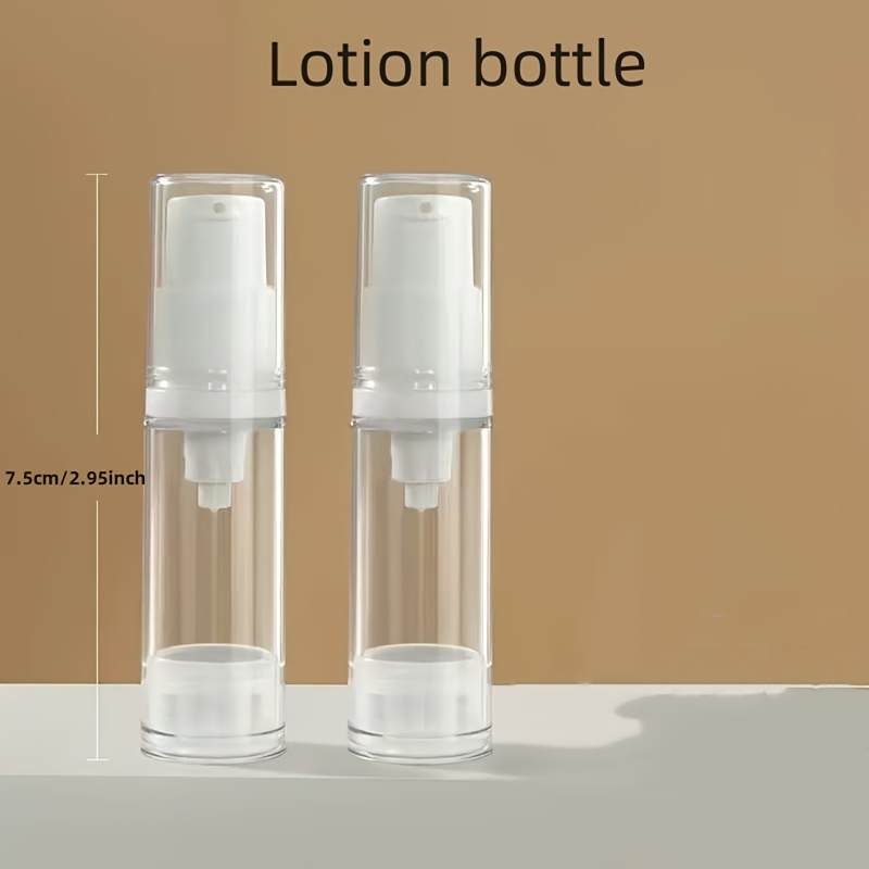 TEMU Ensemble de 2 bouteilles de voyage portables à vide avec pompe et embouts de pulvérisation - Rechargeables et approuvées pour l'utilisation en