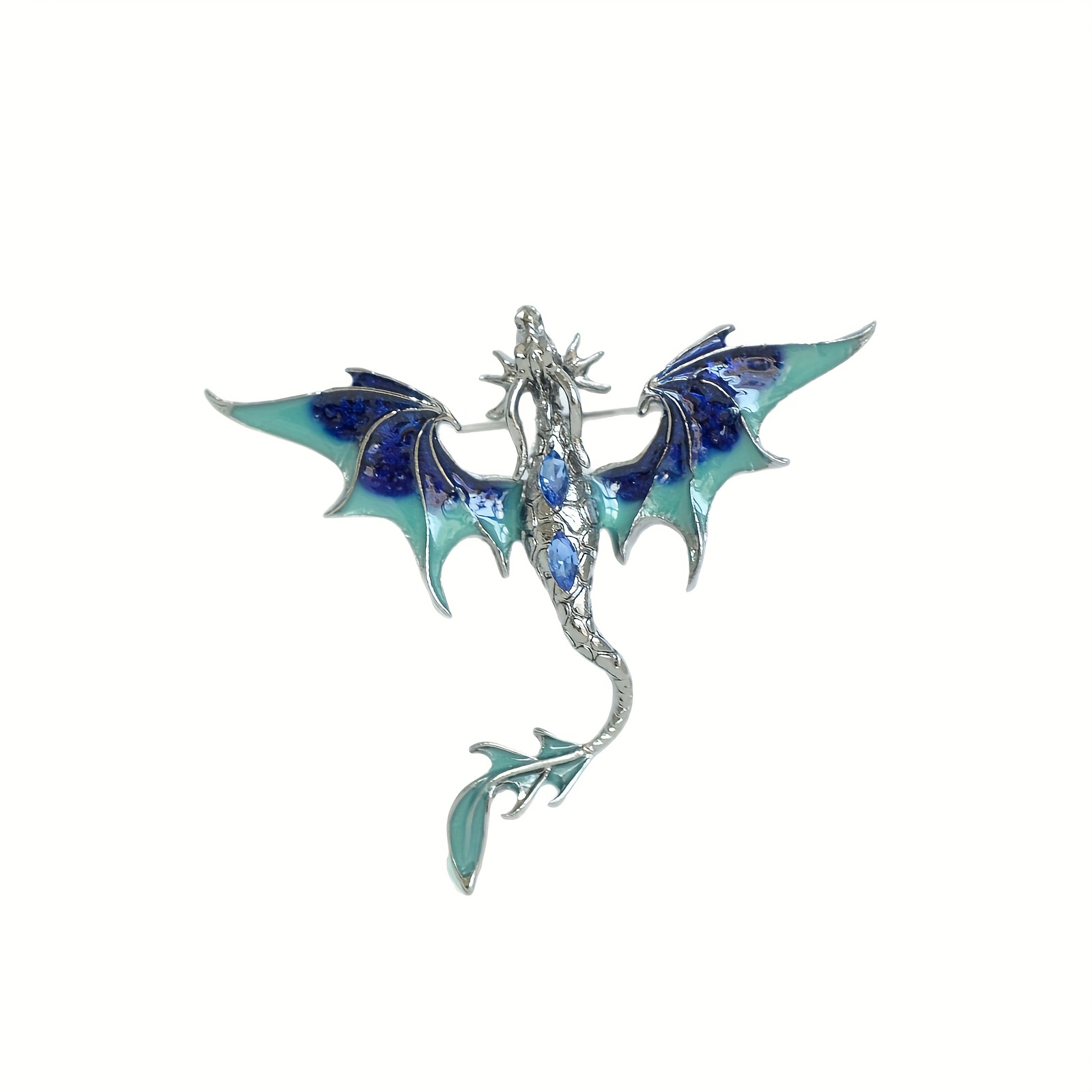 TEMU 1 Broche Vintage Dinosaure, Épingle de Dragon Volant, Accessoire Unique en Émail pour Hommes, Design Unisexe