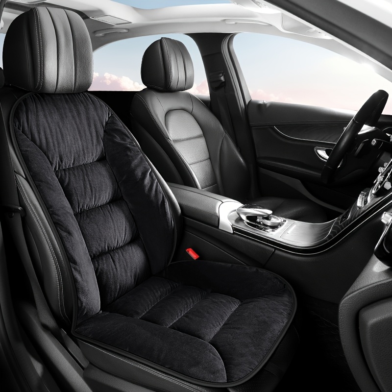 Image of [c01 Plush Cushion] Car Seat Cushion Winter Warm Car Seat Cover Single Piece With Backrest Thickened Plush Car Seat Cushion Car Interior Supplies