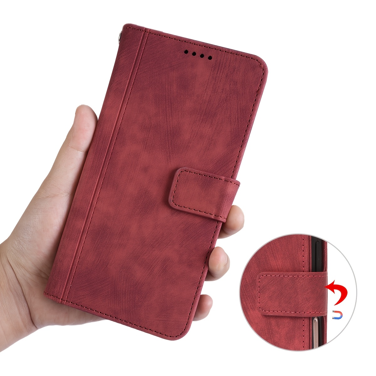 TEMU Phone Case - Compatible With Galaxy A36 5g/a56 5g/a55/a54/a53/a52/a51 Series Flip Cover Wallet Case, With 3 Credit Card Slots, Built-in Stand,