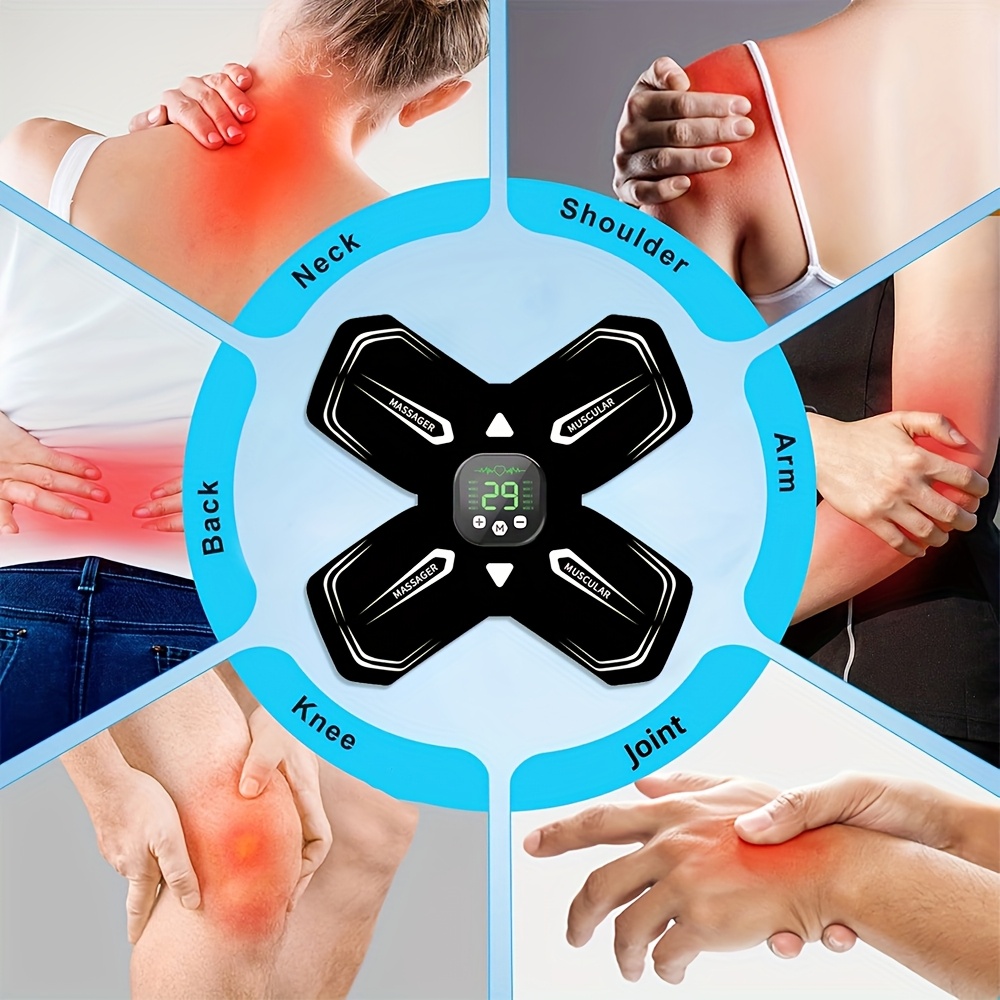 Portable Multi-Mode Massager with 29 Intensity Levels - Rechargeable Lithium Battery, 10 Modes for Abdomen, Arms, Legs, Buttocks, Digital Display, Relaxation and Wellness Device, Relaxation Device | Modern Aesthetic | Durable Build Quality, Portable Massager