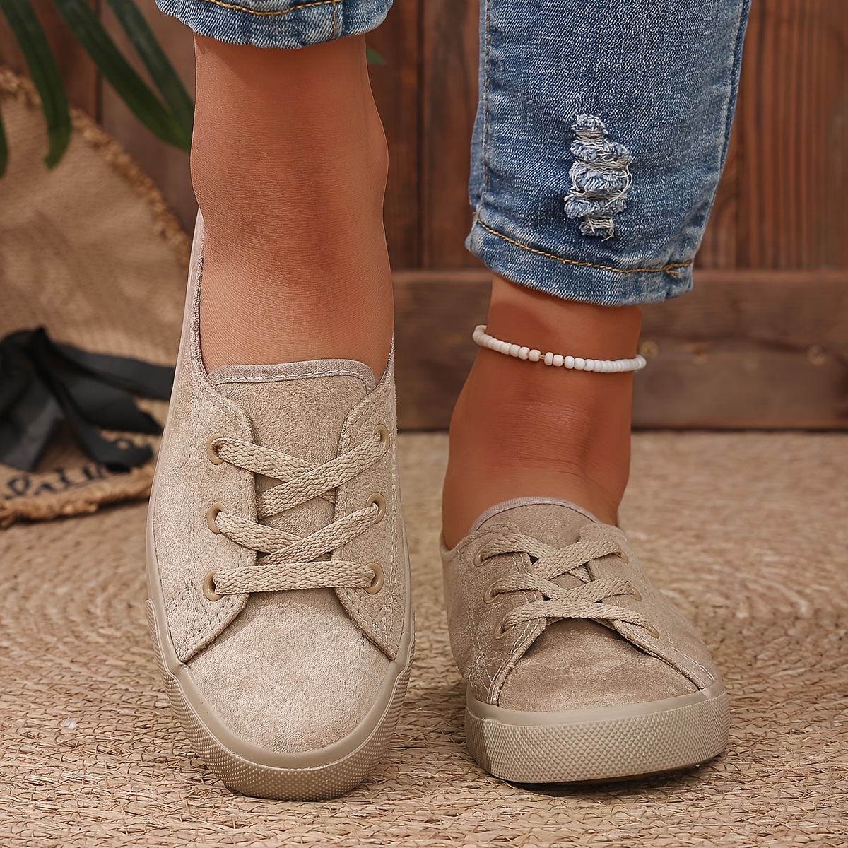 Image of New Casual Low-cut Women's Flat Shoes, New Fashionable And Versatile Women's Shoes, Women Shoes
