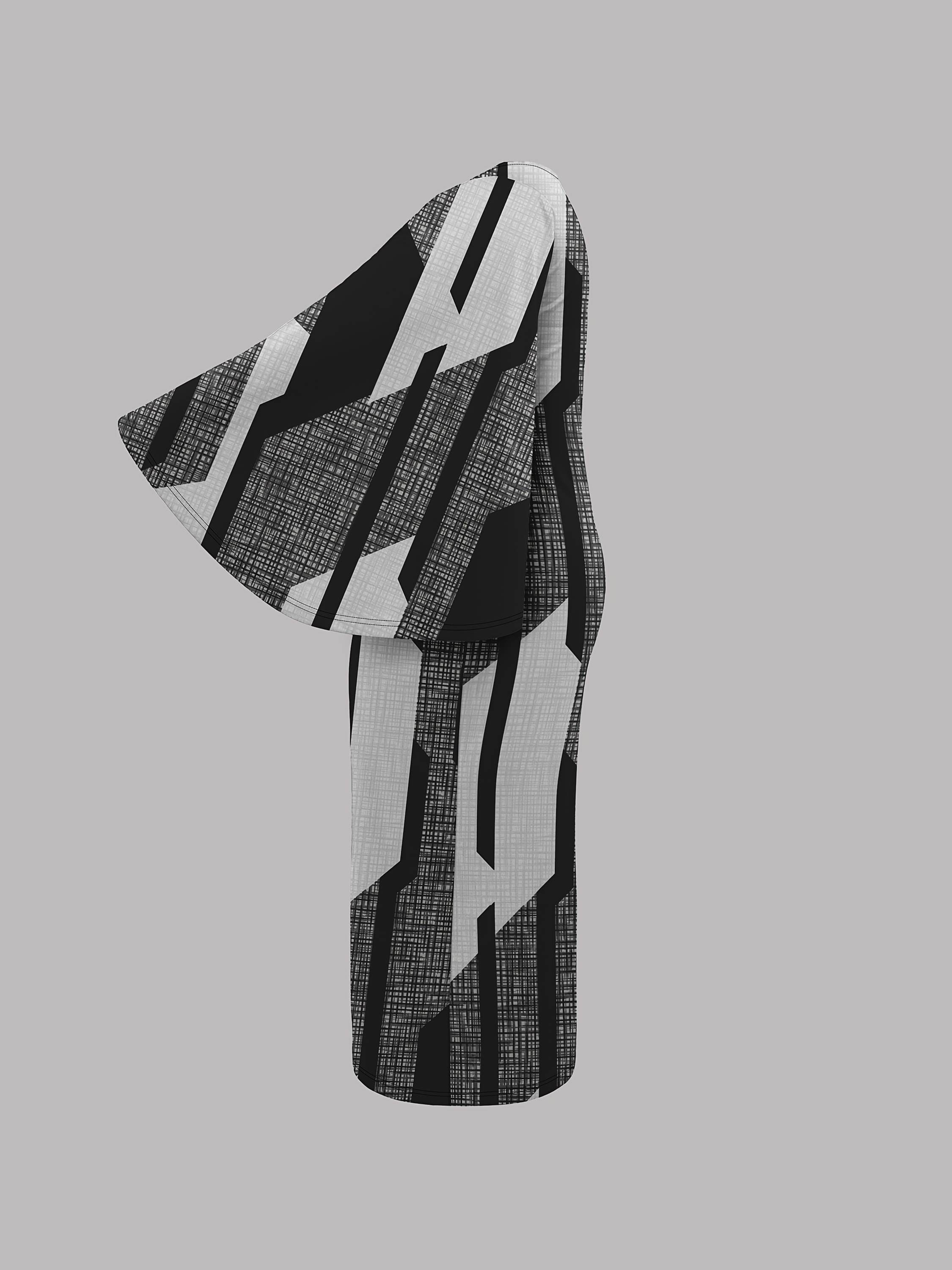 plus size womens elegant bell sleeve dress geometric print - Temu