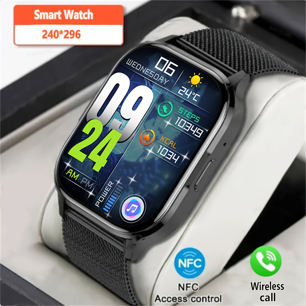 

Smart Watch, Always Show Time, Wireless Nfc Men's Sports And Fitness Smart Watch