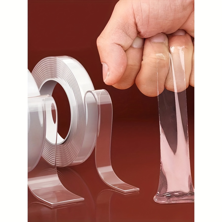 TEMU 1mm Thick Nano Double-sided Tape, Single-piece Pack, Offers Strong Without Leaving Residue, Ideal For Office, Home, And Daily Use, A Must-have