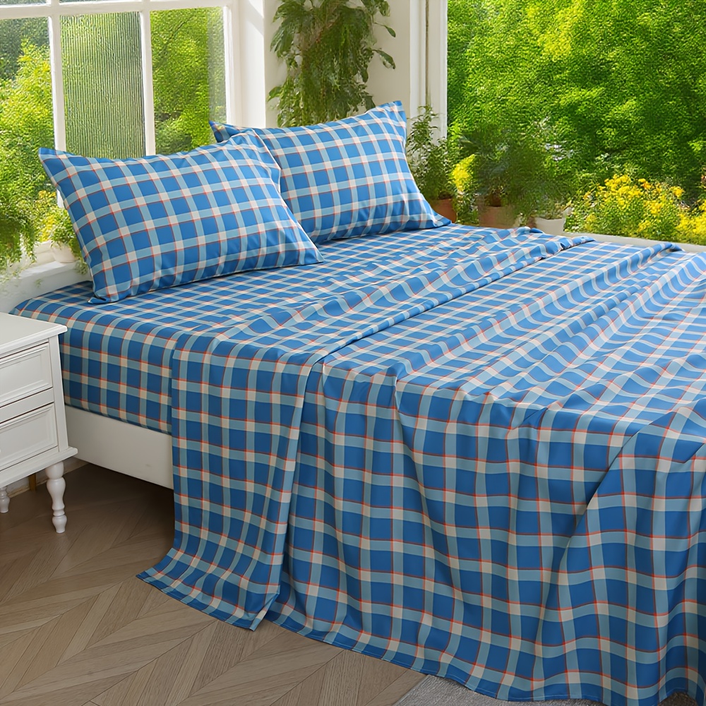 TEMU Bed Sheets Set For Full Size Bed - Crispy Cooling Sheets - Breathable & Durable Full Sheet Set - 16 Inches Deep Pocket Twin Full Queen King Size