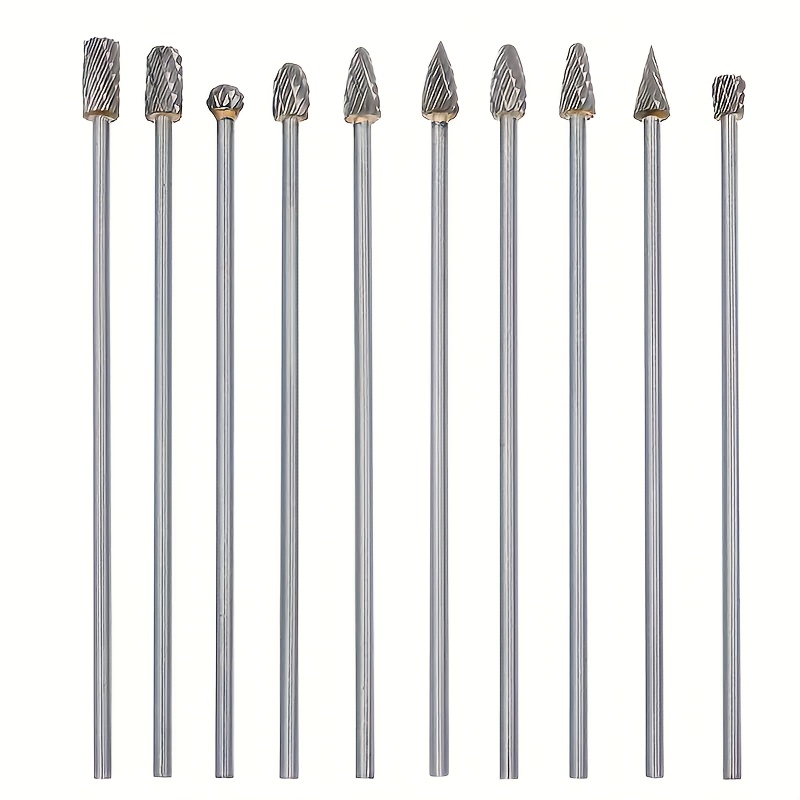 

10pcs Long Set - For Engraving, Milling & Metal And Wood