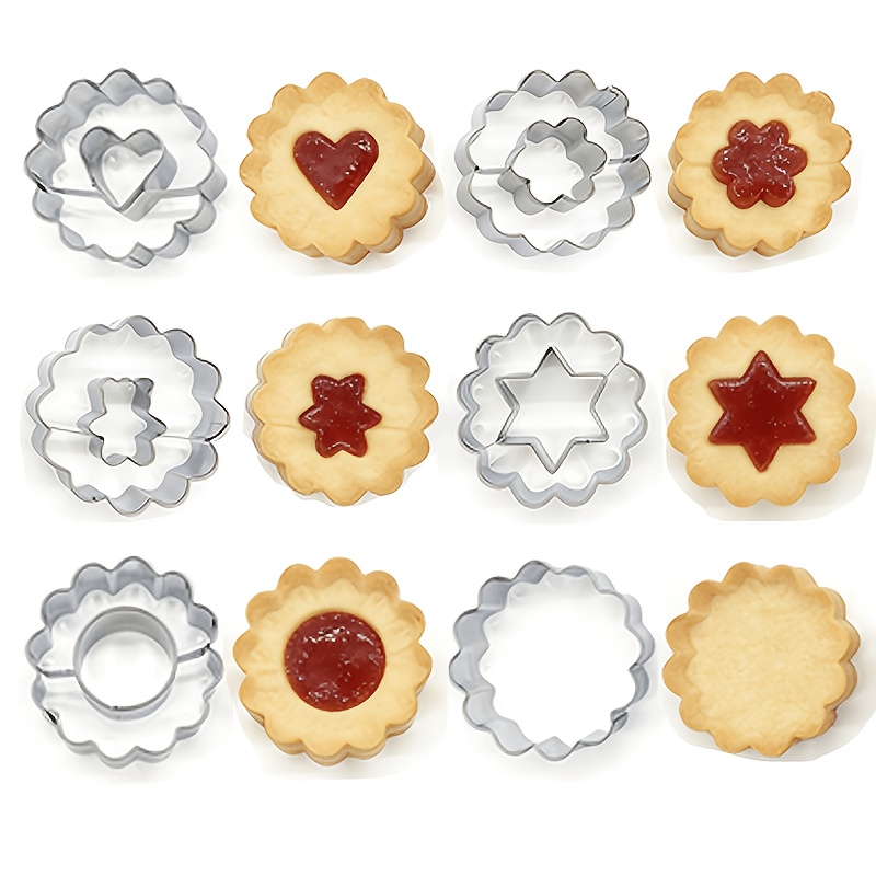 6er set edelstahl plätzchenformen marmeladegefüllte formen