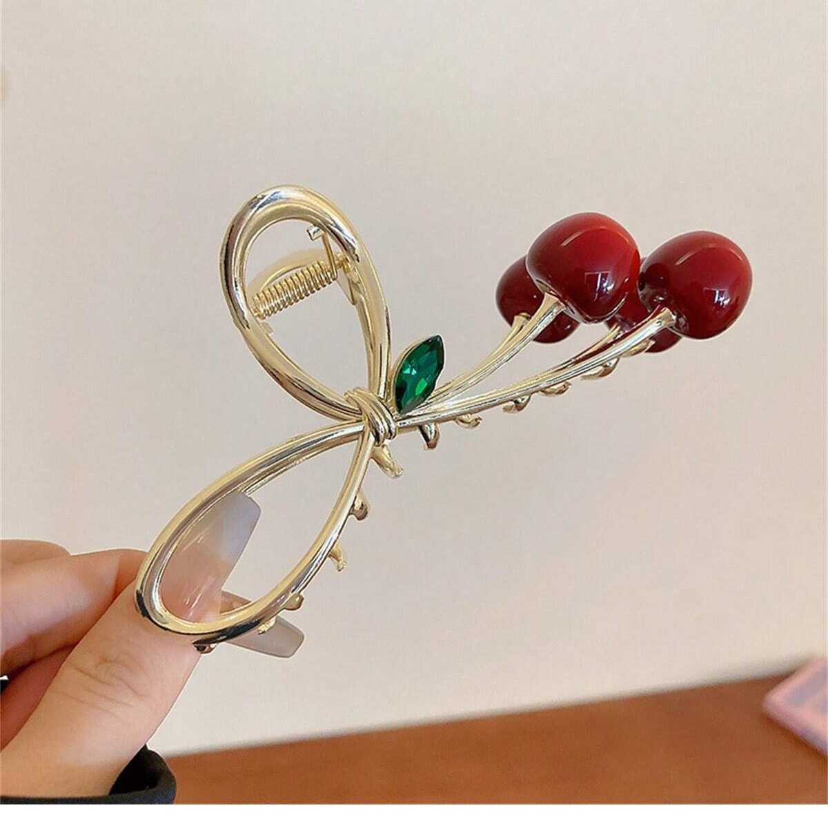 TEMU Pinza Grande para Cabello con Forma de , Decorada con Adornos de , para el Estilo de Vacaciones de y Verano