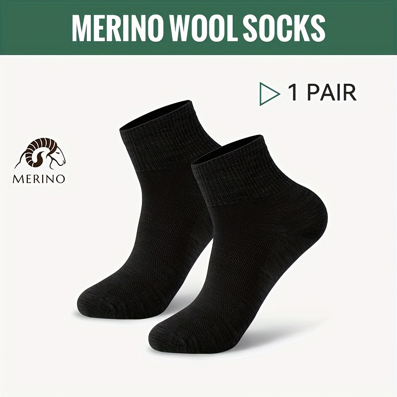 TEMU 1 Pair, Wrels Solid Color Merino Wool Socks, Outdoor Sports Socks, Breathable Mesh, Comfortable Sweat-absorbing And Breathable, High Elasticity