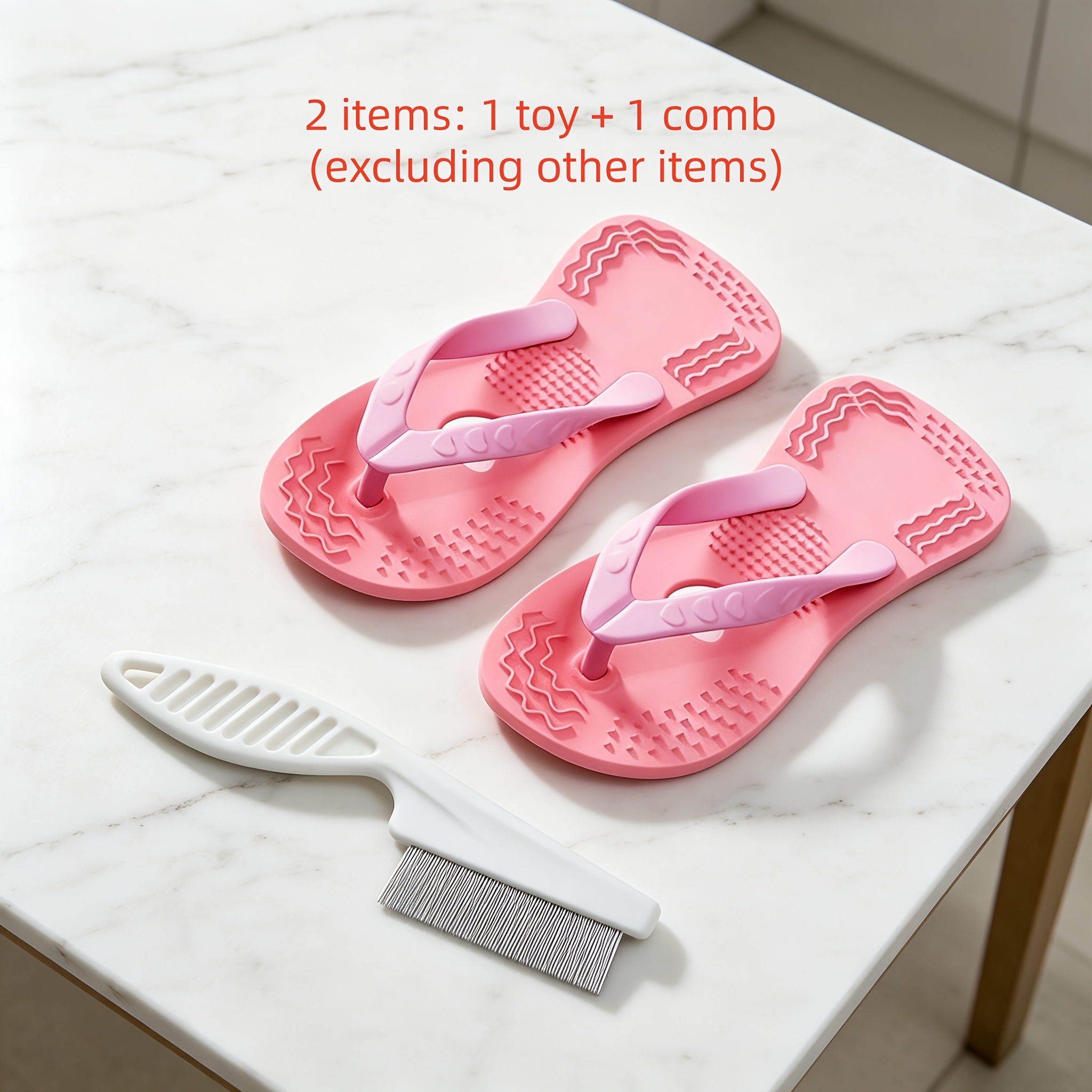 TEMU Ensemble de 2 pièces : 1 jouet à mâcher pour animal de compagnie + 1 brosse pour animal de compagnie. Jouet à mâcher pour chiot - de chaussure,