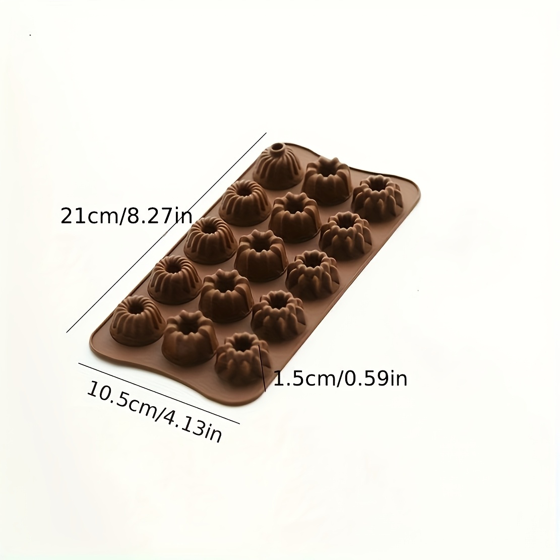 1pc 15- 3d Flower Candle Base Clay Silicone Mold Diy Plaster Resin Mold