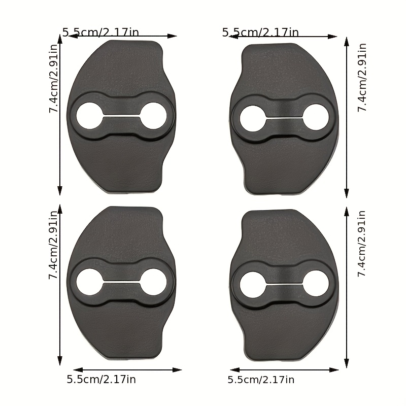 TEMU 4pcs Special For Model 3 Door Lock Cover Tpe Buckle Protective Cover Decorative Modification Additions Anti-rust Door Protection Anti-collision