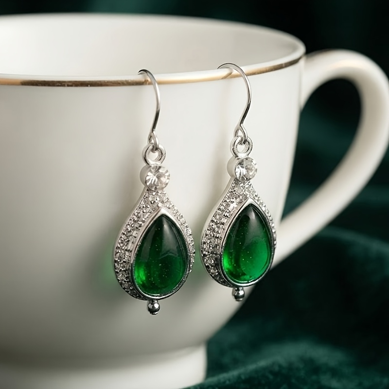 Women's Vintage Textured Silvery Drop Earrings