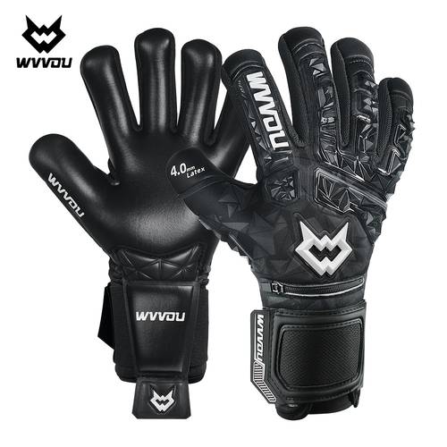 goalkeeper gloves with 5 detachable finger breathable soccer gloves with 4mm sticky latex palm
