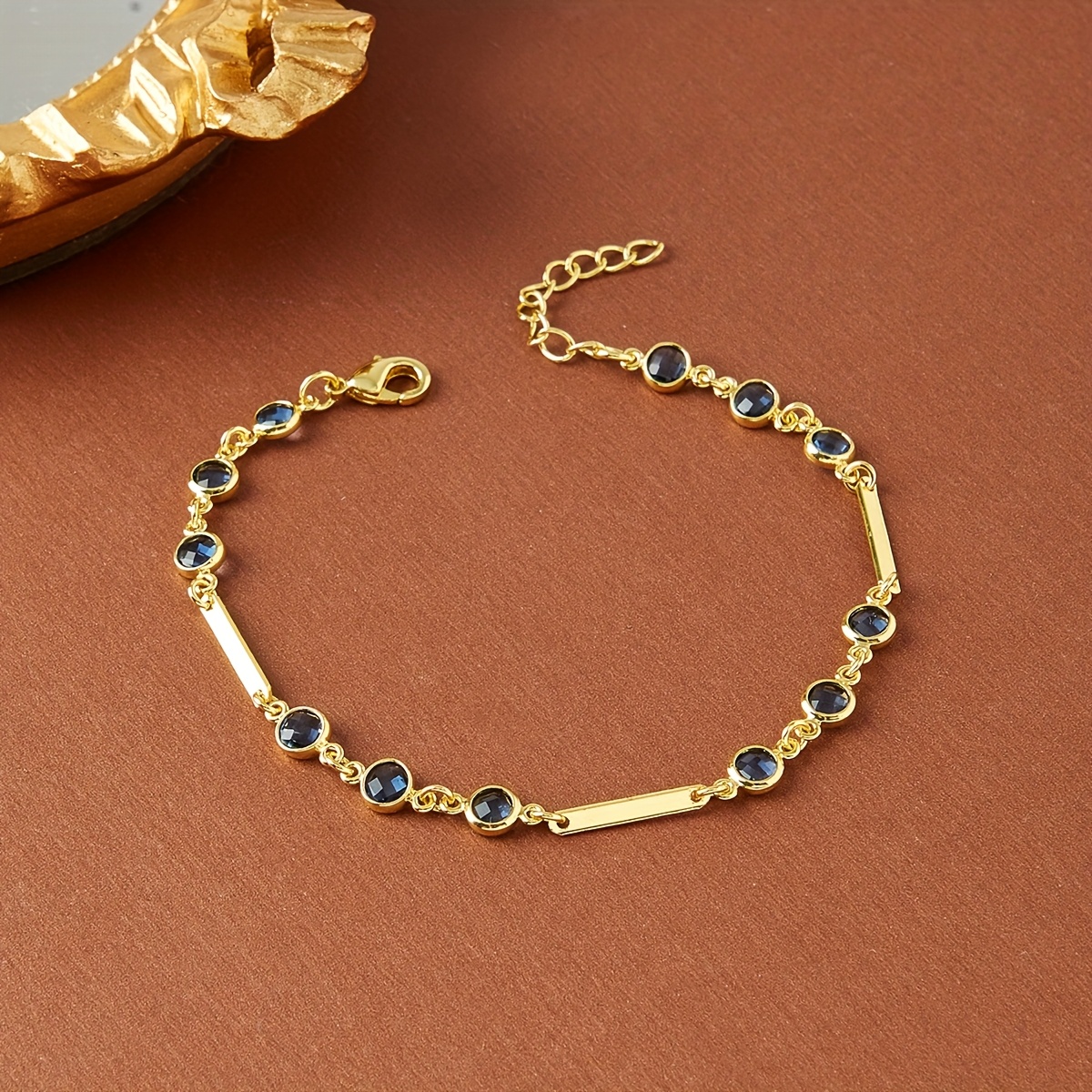 Designer Ice- Ocean-inspired Geometric Bracelet With Prong-set Synthetic Synthetic Zirconia