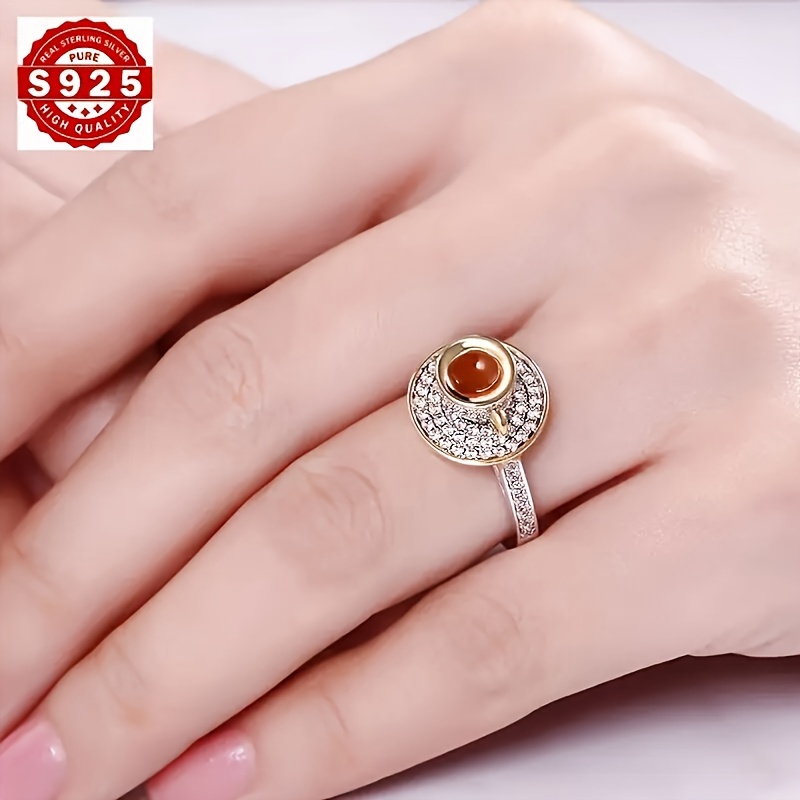 S925 Silver Creative Coffee Cup Ring