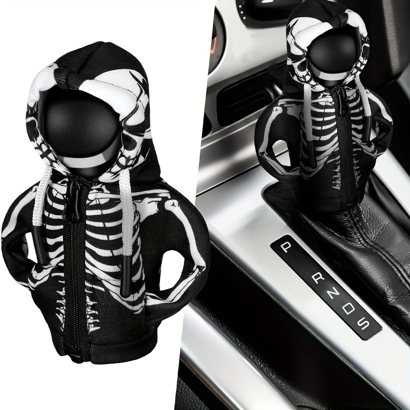 

1pc Halloween Car Shift Hoodie Decoration Funny Shift Cover Mini Zipper Universal Shift Knob Suitable For Car Interior Accessories Small Tools Gifts