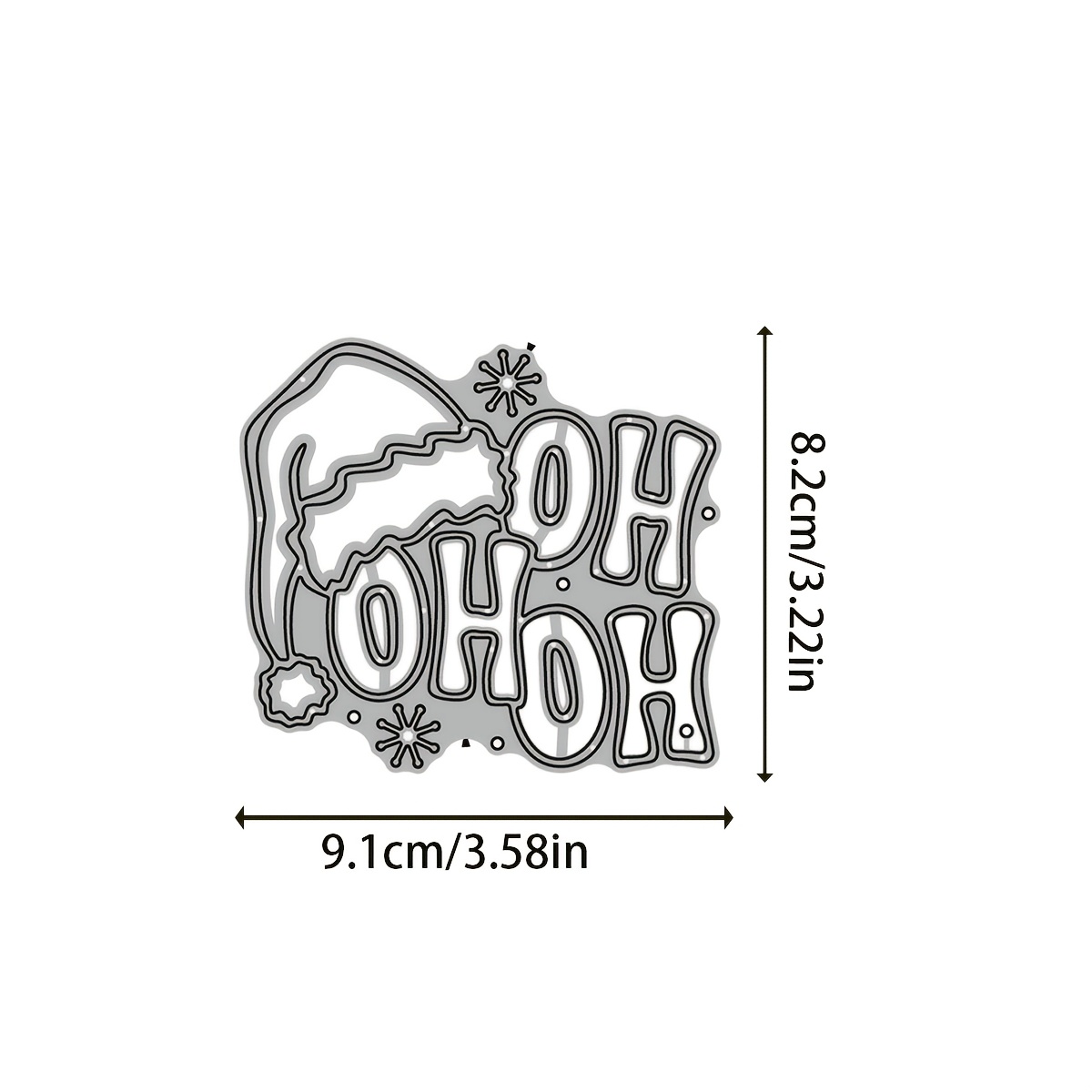TEMU 1pc Carbon Steel Christmas Hat Cutting Die, Embossing Die Cuts For Scrapbooking, Diy Christmas Greeting Cards, Photo Album Embellishments,