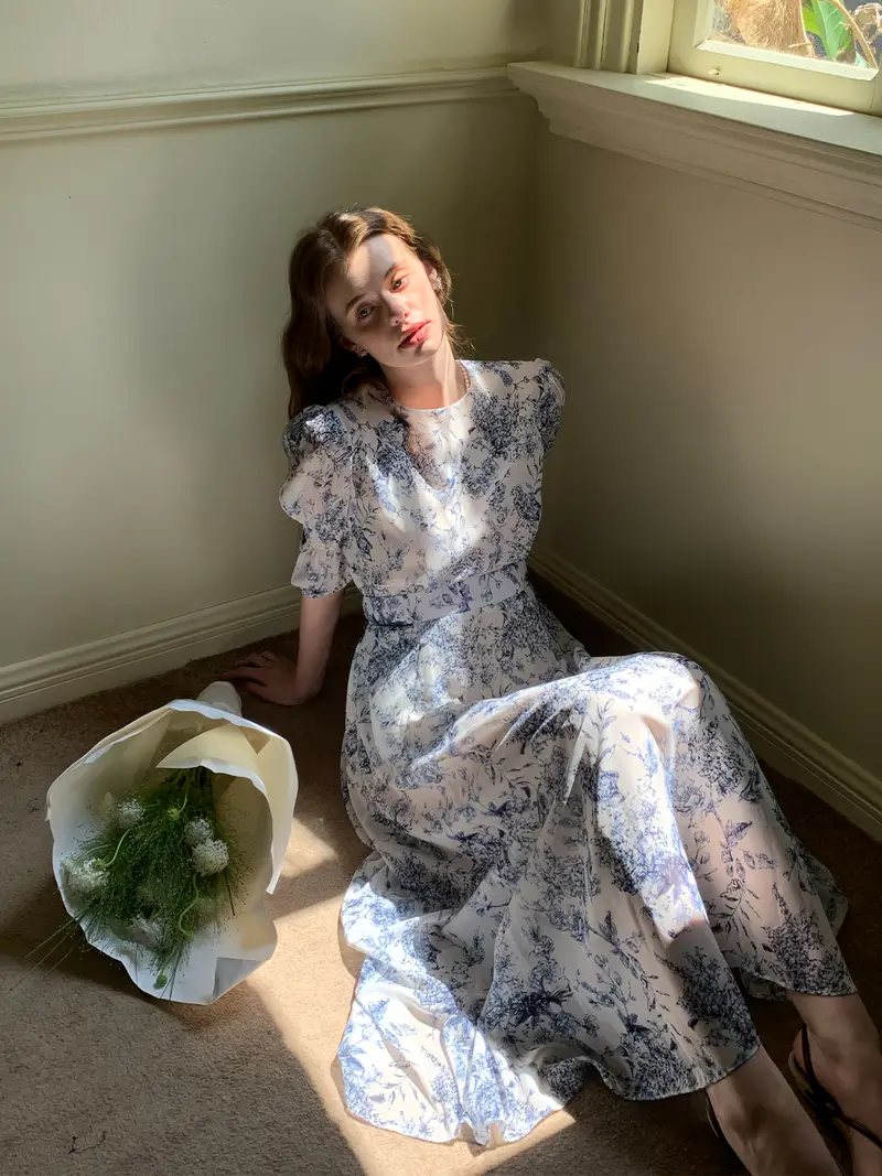 korean style floral dress Korean Dress Flower