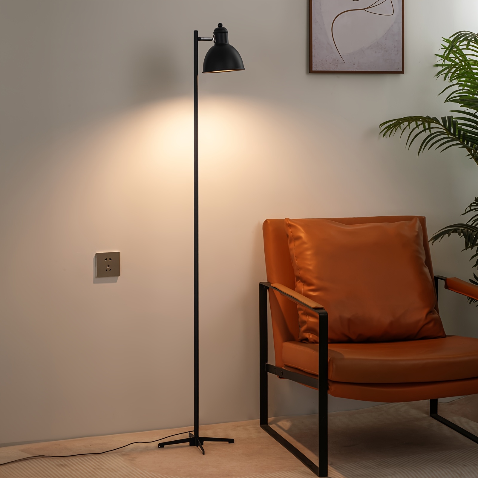 

1pc 58 Inch Usb Industrial Floor Lamp, Corner With 3000-6500k Dimmable Bulb, Led Reading Light, Suitable For Living Room, Bedroom, Study, And Office Decoration